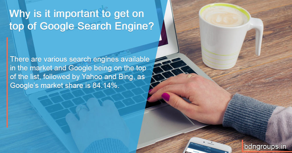 There are various search engines available in the market and Google being on the top of the list, followed by Yahoo and Bing, as Google’s market share is 84.14%. Google may even lead the market share position to 89.9% if we include the searches made on smartphones and tablets.